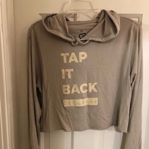 Cyclebar cropped lightweight hoodie